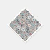 Whimsischer Regenbogen und Botanischer Regenbogen Serviette (Ecke)