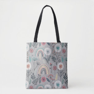 Whimsischer Regenbogen und Botanischer Regenbogen Tasche