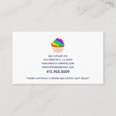 Whimsischer Regenbogenkuchen Baker oder Bäckerei Visitenkarte (Rückseite)