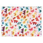 Whimsischer Regenbogenwald Butterfly Wasserfarbe Tischdecke (Vorderseite (Horizontal))