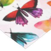 Whimsischer Regenbogenwald Butterfly Wasserfarbe Tischdecke (Schrägansicht)