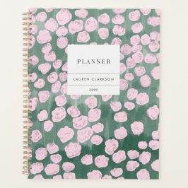 Whimsischer rosa Blumenplaner Planer