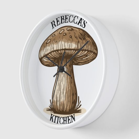 Whimsischer Rustikaler Kern Mushroom Wall Clock Uhr (Winkel)