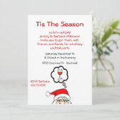 Whimsischer Santa Holiday Cocktail Party Einladung (Stehend Vorderseite)