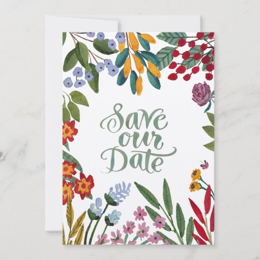 Whimsischer Save the Date (Vorderseite)