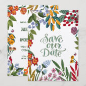 Whimsischer Save the Date (Vorne/Hinten)