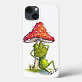Whimsischer Schlaffrosch unter einem Pilz Case-Mate iPhone Hülle (Rückseite)