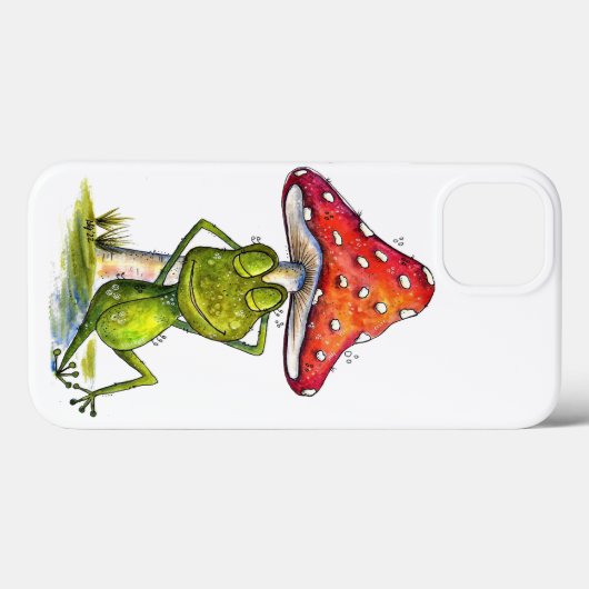 Whimsischer Schlaffrosch unter einem Pilz Case-Mate iPhone Hülle (Rückseite (Horizontal))