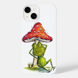 Whimsischer Schlaffrosch unter einem Pilz Case-Mate iPhone 14 Hülle