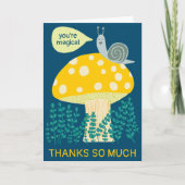 Whimsischer Schnecke auf Magischen Pilz CUSTOM Dan Karte (Vorderseite)