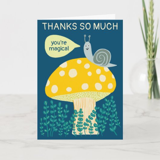 Whimsischer Schnecke auf Magischen Pilz CUSTOM Dan Karte (Vorderseite)