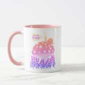 Whimsischer Schnecke auf Magischen Pilz CUSTOM Tasse (Links)