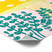 Whimsischer Schnecke auf Magischen Pilz Niedlichen Poster (Ecke)