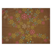 Whimsischer Schneeflocken auf brauner Tablette Tischdecke (Vorderseite (Horizontal))
