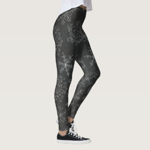 Whimsischer Schneeflocken auf Imitaten Halbpension Leggings