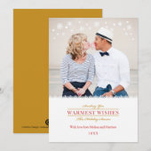 Whimsischer Schneeflocken Weihnachtsfotokarte Feiertagskarte (Vorne/Hinten)