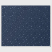 Whimsischer Schneeflocken Weihnachtsmuster Dunkelb Geschenkpapier (Flach)