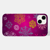 Whimsischer Schneeflocken Winterwonderland Case-Mate iPhone Hülle (Rückseite (Horizontal))