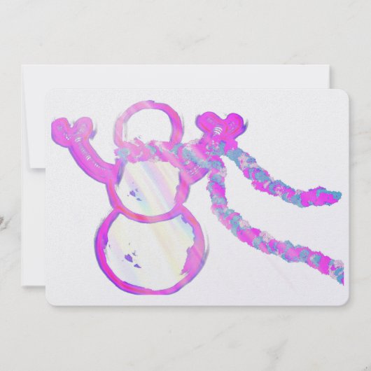 Whimsischer Schneemann Feiertagskarte (Vorderseite)