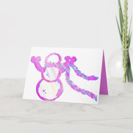 Whimsischer Schneemann Feiertagskarte (Vorderseite)