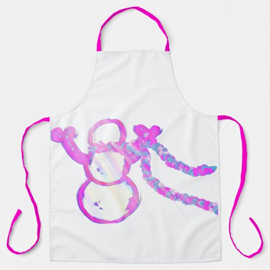 Whimsischer Schneemann Schürze (Vorderseite)