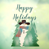 Whimsischer Schneemann und Bäume Fensteraufkleber (Blatt 3)