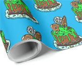 Whimsischer Schokolade Geburtstagskuchen Wrapping  Geschenkpapier (Rolleneckpunkt)