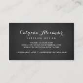 Whimsischer Script-Chalkboard-Visitenkarte Visitenkarte (Rückseite)