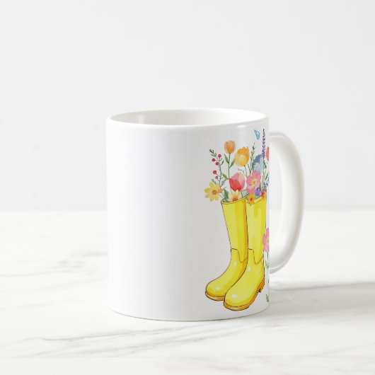 Whimsischer Springfloral Baby Dusche Tasse - A (VorderseiteRechts)