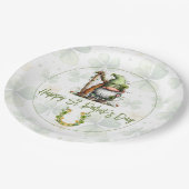 Whimsischer St. Patrick's Day Gnom Pappteller (Schrägansicht)