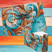 Whimsischer Steampunk-Dragonfly in Blau und Orange