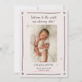 Whimsischer Stern | Geburtsankündigungskarte Einladung (Vorderseite)