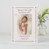 Whimsischer Stern | Geburtsankündigungskarte Einladung (Stehend Vorderseite)