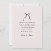 Whimsischer Stern | Geburtsankündigungskarte Einladung (Rückseite)