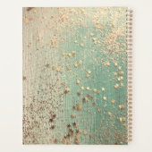 Whimsischer Sterne auf grünem Personalisiert Planer (Rückseite)