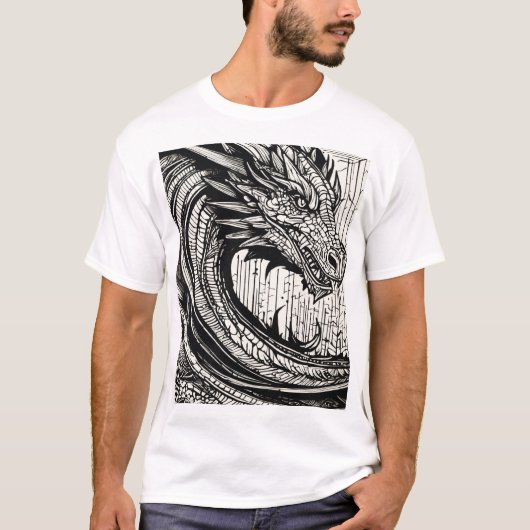 "Whimsischer T - Shirt der Wasserfarbe des Drachen (Vorderseite)