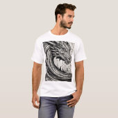"Whimsischer T - Shirt der Wasserfarbe des Drachen (Vorne ganz)