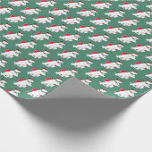 Whimsischer Tanz Polar Bär Weihnachtsabbruch Geschenkpapier (Ecke)