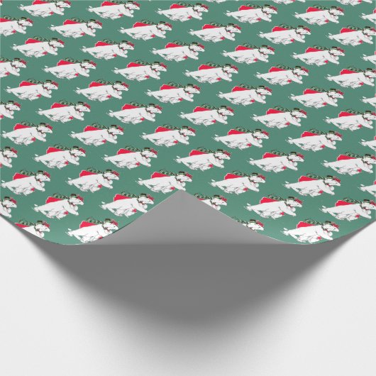 Whimsischer Tanz Polar Bär Weihnachtsabbruch Geschenkpapier (Ecke)