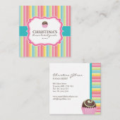 Whimsischer Teigwaren Ball Business Cards Quadratische Visitenkarte (Vorne/Hinten)