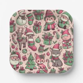 Whimsischer Teller für Weihnachten