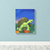 Whimsischer Tortoise Art Leinwanddruck (Insitu (Holzboden))