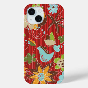 Whimsischer und eleganter Blumengarten am Roten St Case-Mate iPhone Hülle