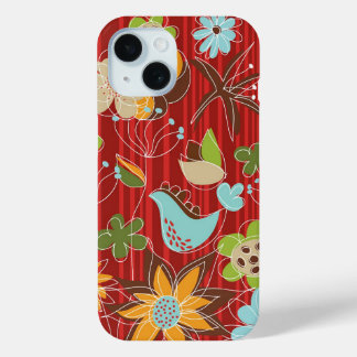 Whimsischer und eleganter Blumengarten am Roten St Case-Mate iPhone Hülle