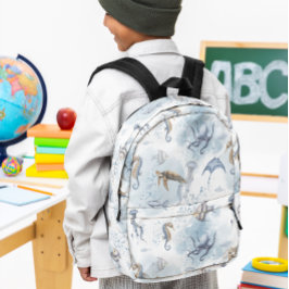 Whimsischer Unterwasserwelt - Muster für Meeresleb Bedruckter Rucksack