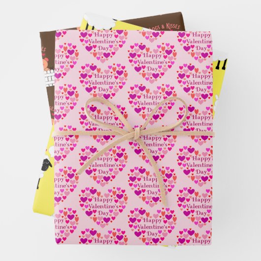 Whimsischer Valentinstag Geschenkpapier Set (Beispiel)