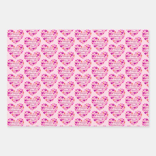 Whimsischer Valentinstag Geschenkpapier Set (Vorderseite)