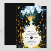 Whimsischer Verzauberung Woodland Geburtstag Einladung (Vorne/Hinten)