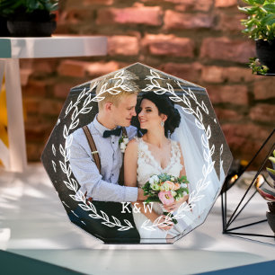 Whimsischer Vintager Rahmen Mit Monogramm Fotoblock