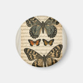 Whimsischer Vintager Schmetterling Magnet (Vorne)